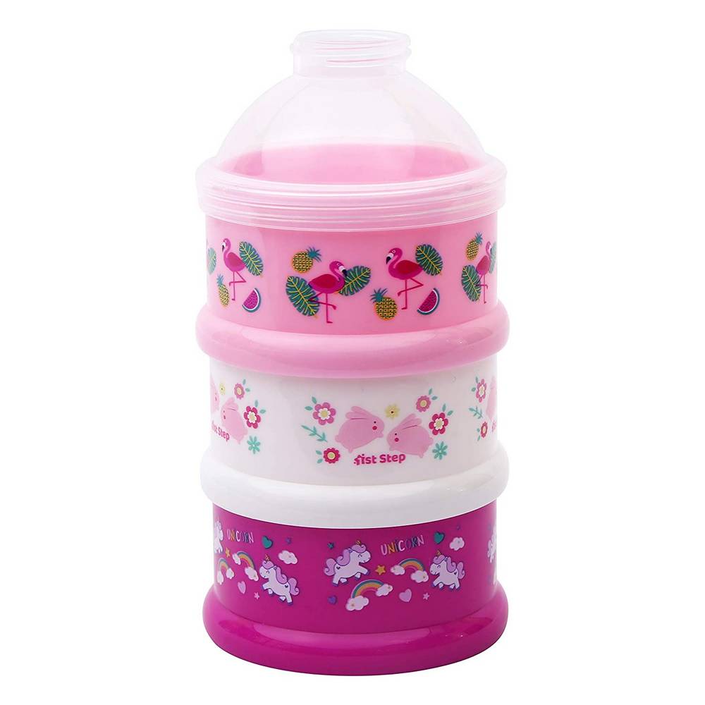 Pink 3 Tier Milk Powder Container