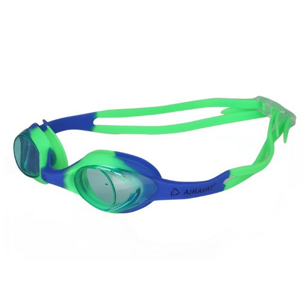 Green & Blue Doris Swimming Goggles With Translucent Earplugs.