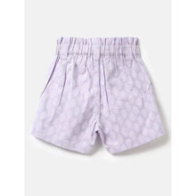 Load image into Gallery viewer, Lavender High Rise Paper Bag Cotton Shorts
