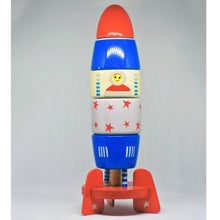 Load image into Gallery viewer, Blast Off Rocket Wooden Stacker

