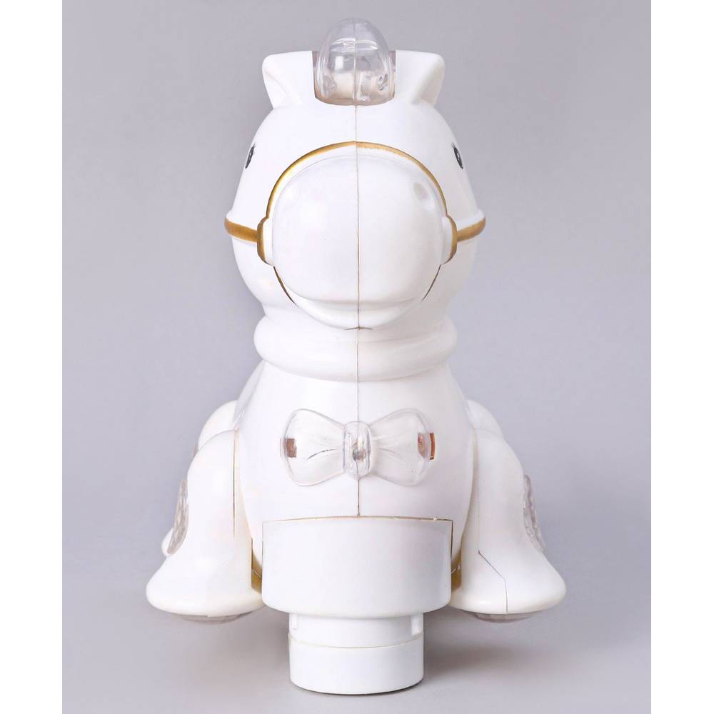 White Happy Pony Bump & Go Battery Operated Toy