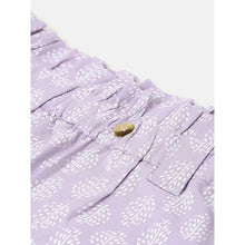 Load image into Gallery viewer, Lavender High Rise Paper Bag Cotton Shorts
