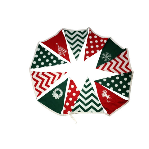 Red And Green Printed Cotton Bunting