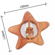 Load image into Gallery viewer, Heart &amp; Star Shape Neemwood Rattles Set Of 2
