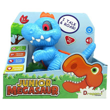 Load image into Gallery viewer, Blue Junior Megasaur Touch And Talk Dinosaur
