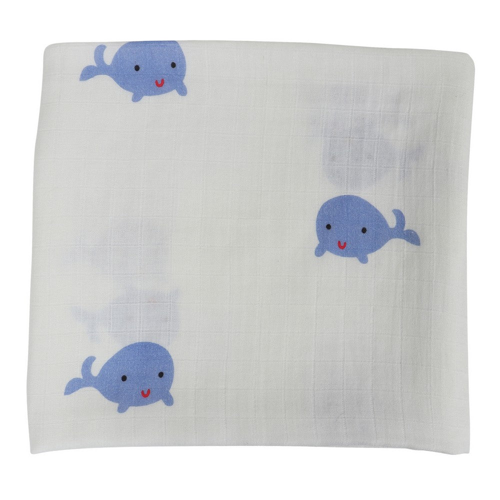 Whale Muslin Swaddle