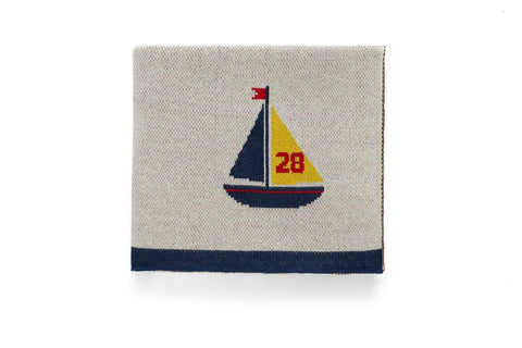 Mickey On Sail Boat Cotton Knitted All Seasons AC Blanket