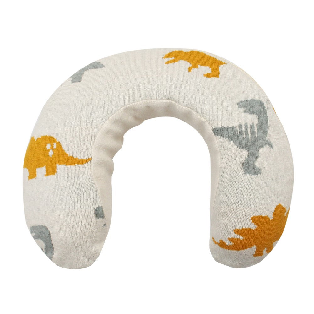 Dinosaur & Unicorn Flamingo Nursing Pillow- Green & Pink