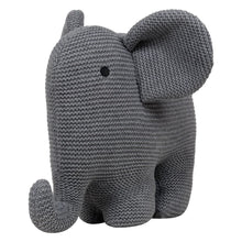 Load image into Gallery viewer, Elephant Cotton Knitted Stuffed Soft Toy - Grey
