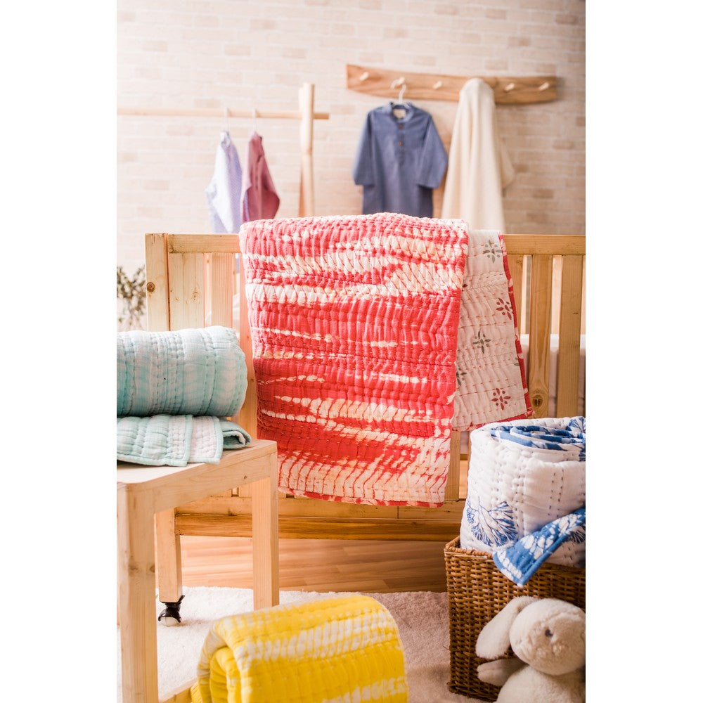 Maroon Tye Dye Quilt