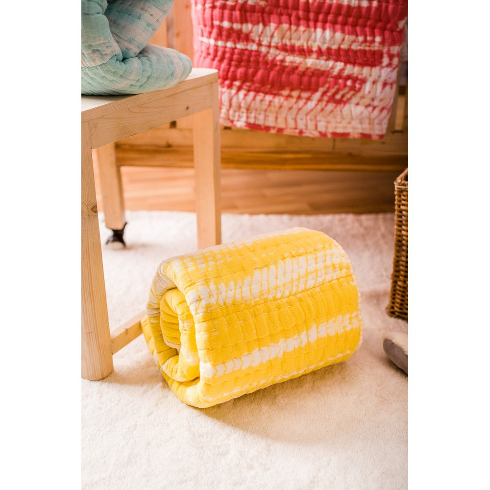 Yellow Tye Dye Quilt