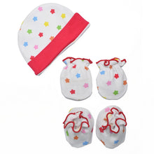 Load image into Gallery viewer, White Star Cap Booties &amp; Mittens Set For Premature Baby
