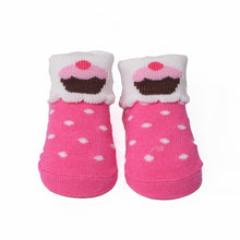 Load image into Gallery viewer, Pink Cupcake Socks Booties - Pack Of 3
