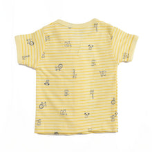 Load image into Gallery viewer, Light Yellow Animal &amp; Striped Half Sleeves Jabla
