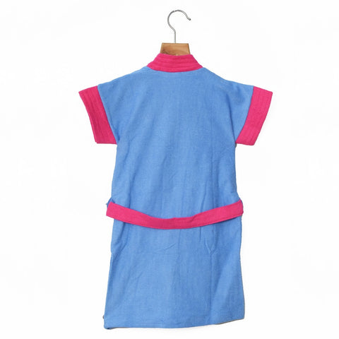 Baby Blue Bath Robes With Patch Pocket