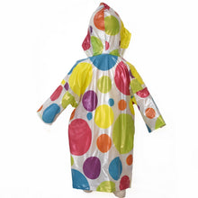 Load image into Gallery viewer, Rainbow Polka Dot Hooded Raincoat
