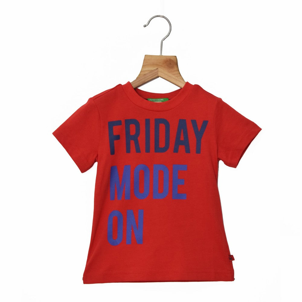 Red Friday Mode On Half Sleeves T-Shirt