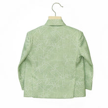 Load image into Gallery viewer, Pastel Green Geometric Printed Blazer With BlacK T-Shirt
