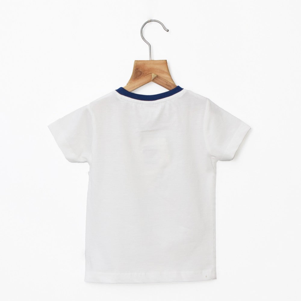 White Mom Plus Dad Equals To Me Printed Half Sleeves T-Shirt