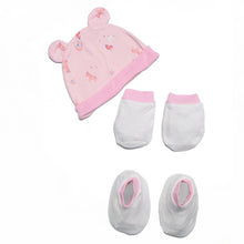 Load image into Gallery viewer, Pink Unicorn Cap Booties &amp; Mittens Set
