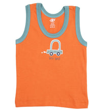 Load image into Gallery viewer, Orange Beep Beep Car Vest With Blue Edge
