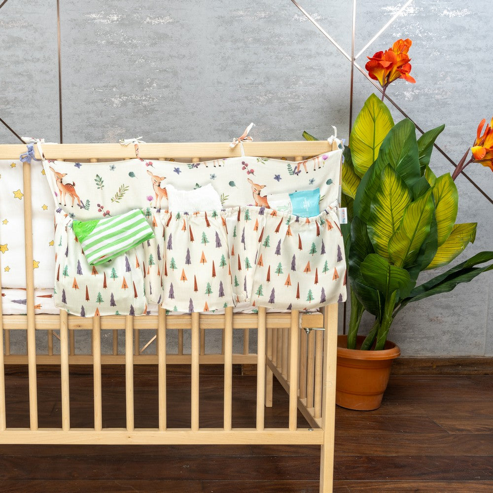 Brown Enchanted Forest Cot Organiser