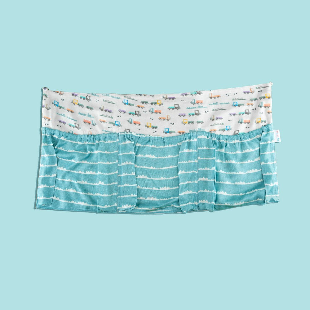 Blue Traffic Jam Cot Organiser