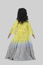 Load image into Gallery viewer, Lavender And Yellow Tie Dye Lehenga Choli With Dupatta
