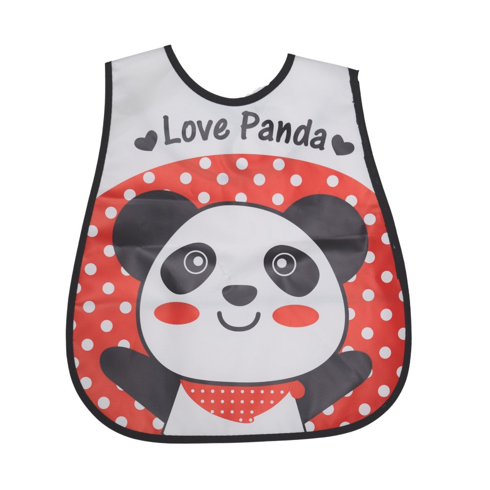 Red And White Love Panda Printed Bibs