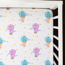 Load image into Gallery viewer, Purple Sky Is The Limit Mini Cot Bedding Set
