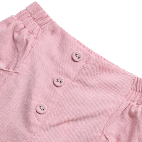 Light Pink Cotton Ruffle Pant