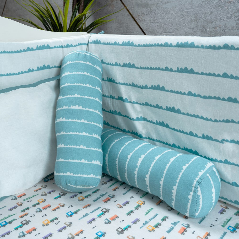 Blue Bumps Organic Pillow & Bolsters