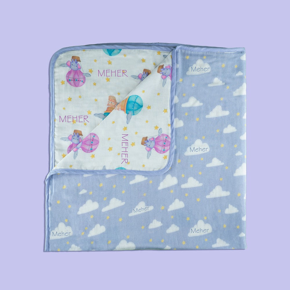 Purple Sky Is The Limit Organic Summer Blanket