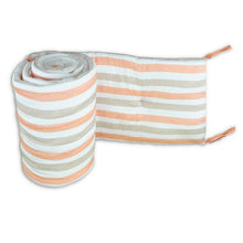 Load image into Gallery viewer, Pink Striped Organic Cot Bumper
