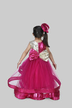 Load image into Gallery viewer, Magenta Reversible Sequin High Low Dress
