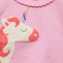 Load image into Gallery viewer, Pastel Pink Unicorn Woollen Sweater
