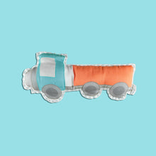 Load image into Gallery viewer, Blue Truck Organic Throw Cushion

