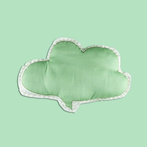 Green Speech Bubble Organic Throw Cushion