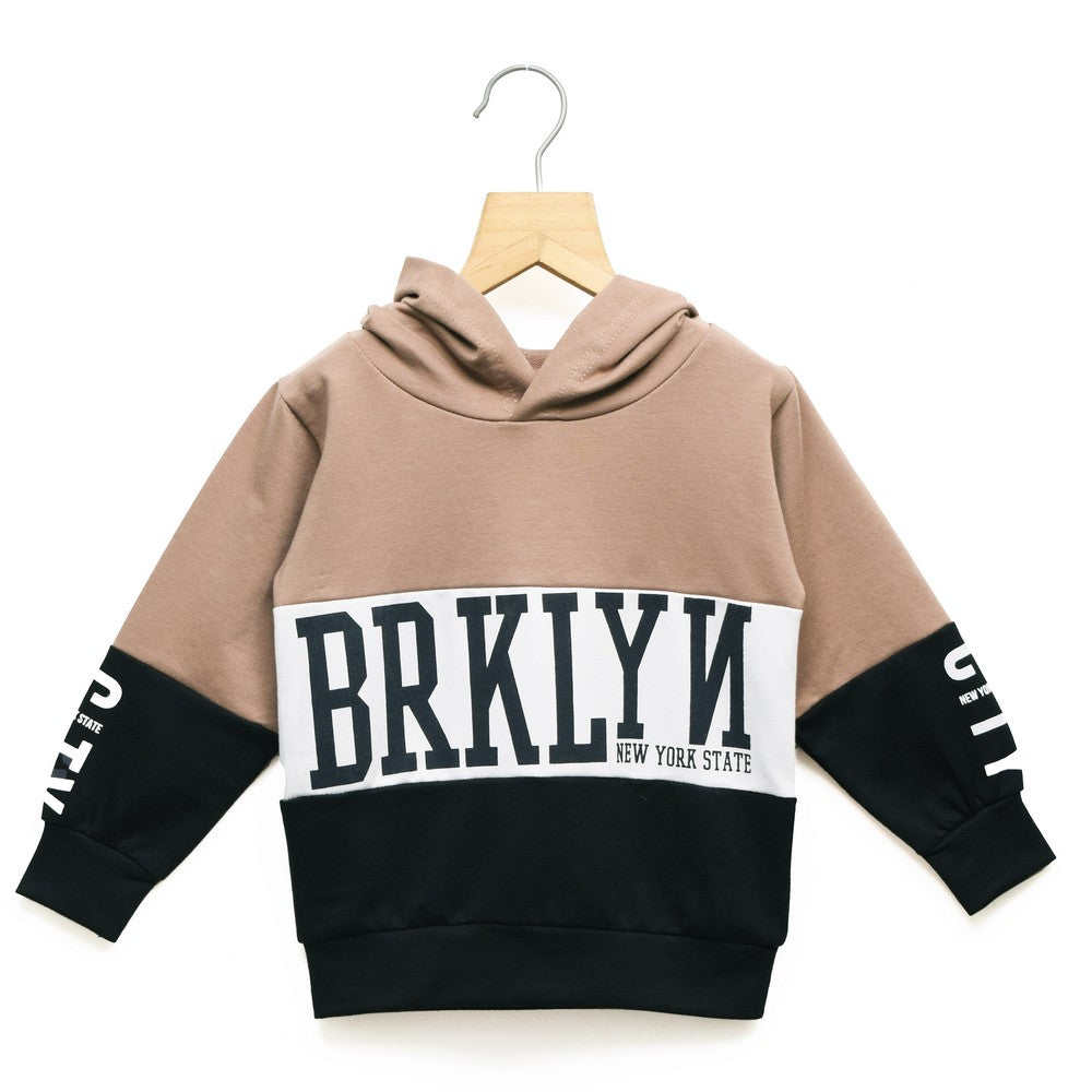 Text Printed Hooded Sweatshirt