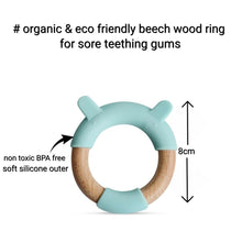 Load image into Gallery viewer, Wood + Silicone Teether Ring
