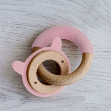 Load image into Gallery viewer, Wood + Silicone Disc &amp; Ring Teether
