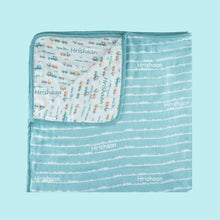Load image into Gallery viewer, Blue Traffic Jam Organic Summer Blanket
