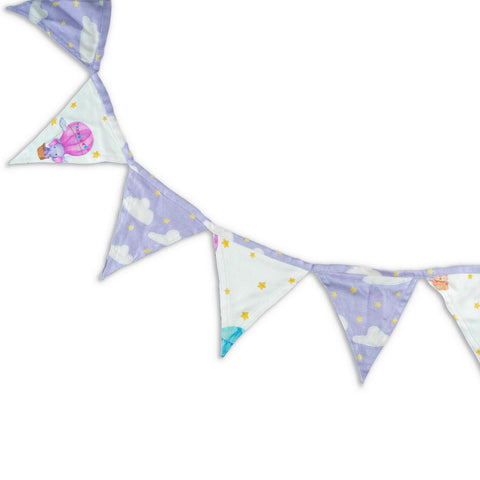 Purple Sky Is The Limit Cot Bunting
