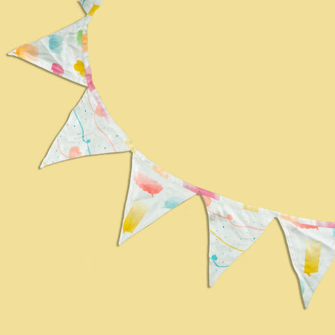 Yellow Lost In Thoughts Cot Bunting