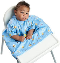 Load image into Gallery viewer, Blue Ducklings Pool Party Short-sleeve Coverall Weaning Bib
