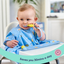 Load image into Gallery viewer, Short Sleeve Coverall Weaning Bib
