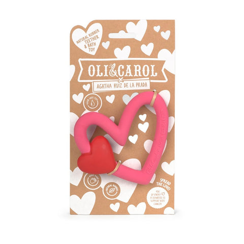 Heart Natural Rubber Teether