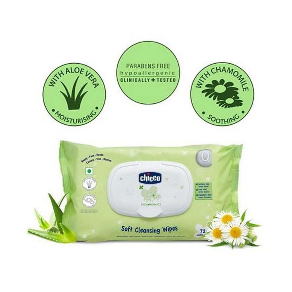 Soft Cleansing Wipes - 72 Pieces