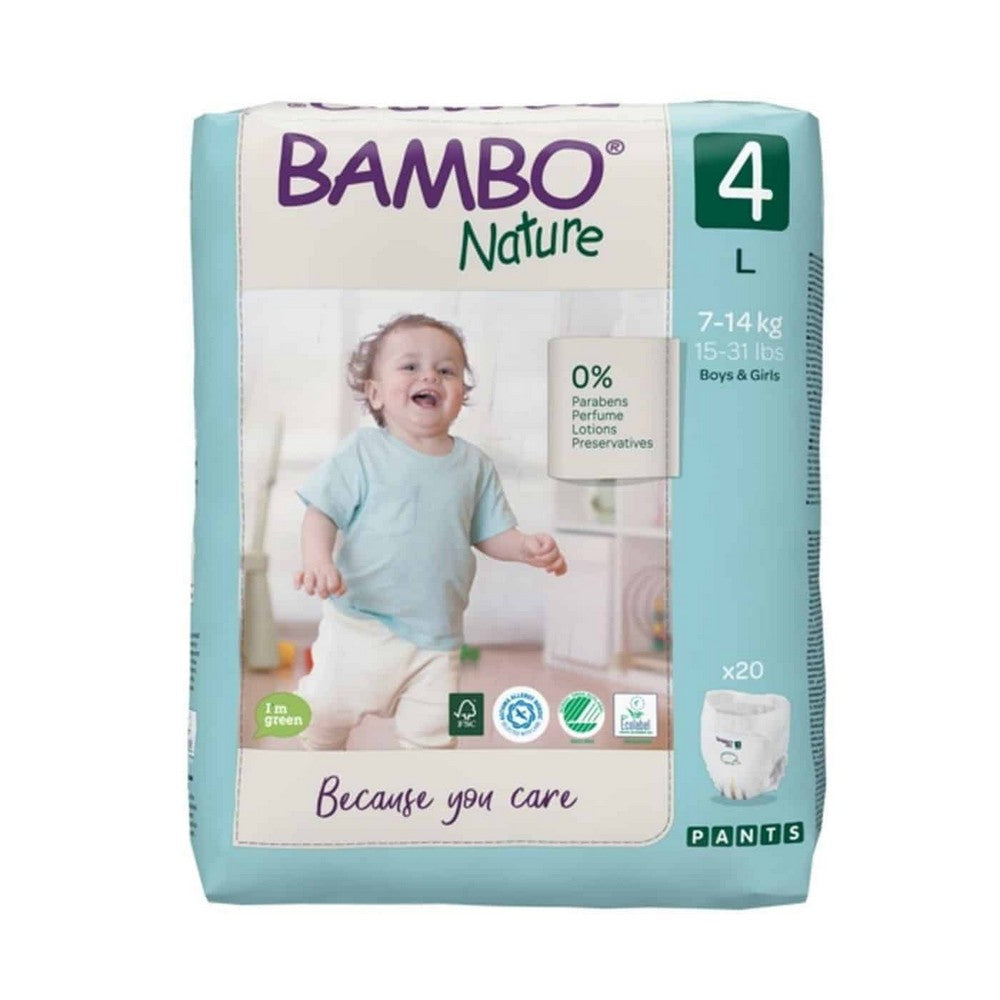 Size 4 Bambo Nature Pant Style Diapers - 20 (7-14 kg)