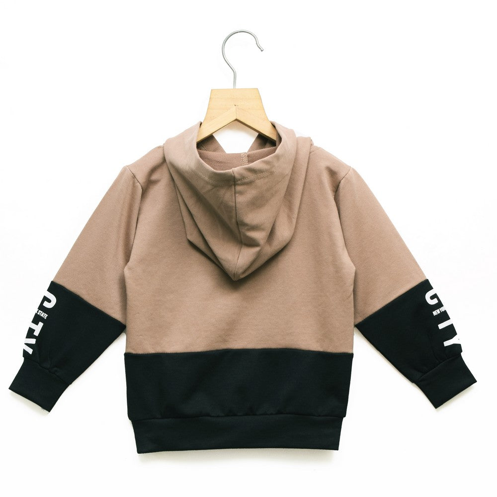 Text Printed Hooded Sweatshirt